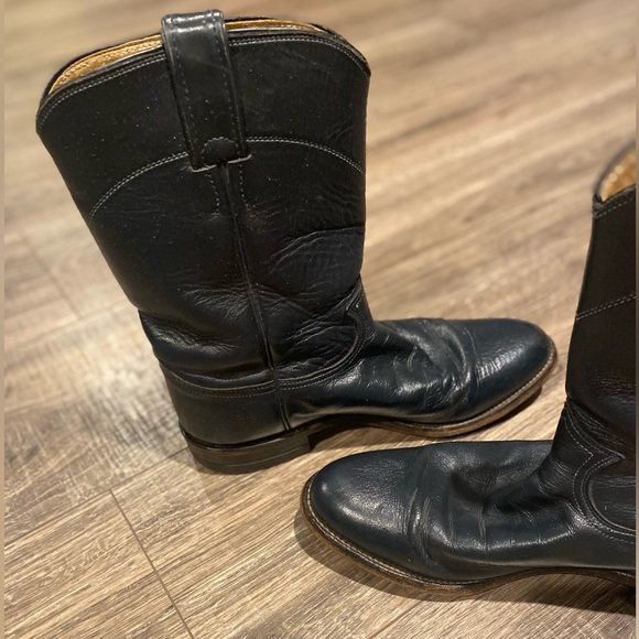 Men’s Black Justin Boots size 7.5 style # 3024 - Picture 3 of 11